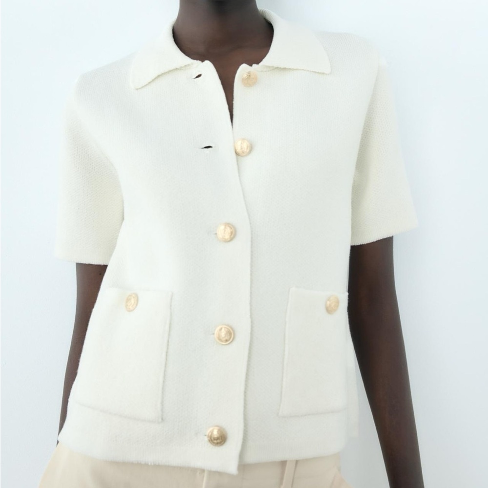 Zara short sleeve knit cardigan